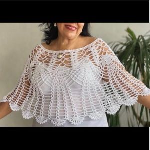 NWT. Handmade crochet summer poncho